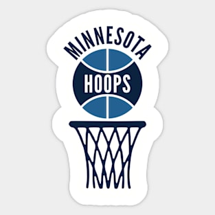 Retro Minnesota Hoops Logo Sticker